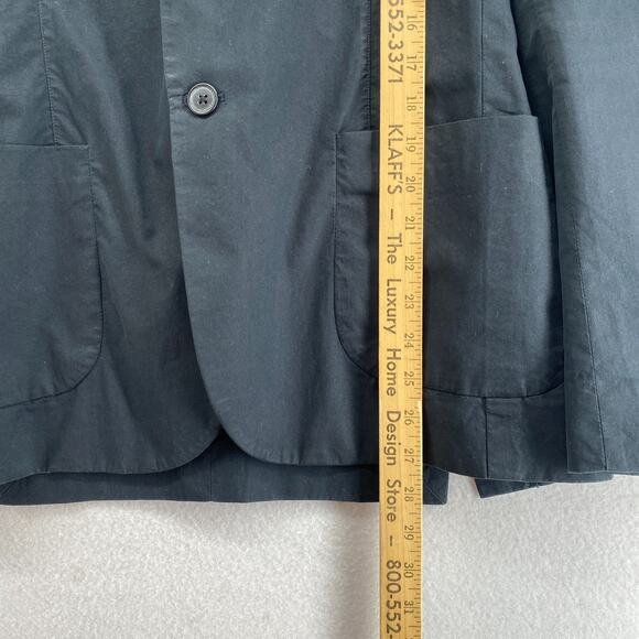 VINCE Blazer Mens 38 Jacket Sportscoat Unstructured Cotton Blend Casual Blue - Picture 10 of 11